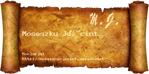 Moseszku Jácint névjegykártya